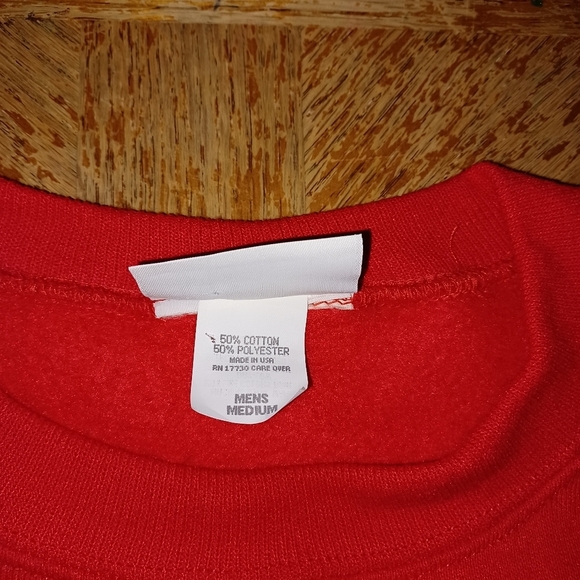 Vintage Pro Spirit Select Sweats Red Blank Sweatshirt Adult Medium. In good cond - Picture 3 of 5
